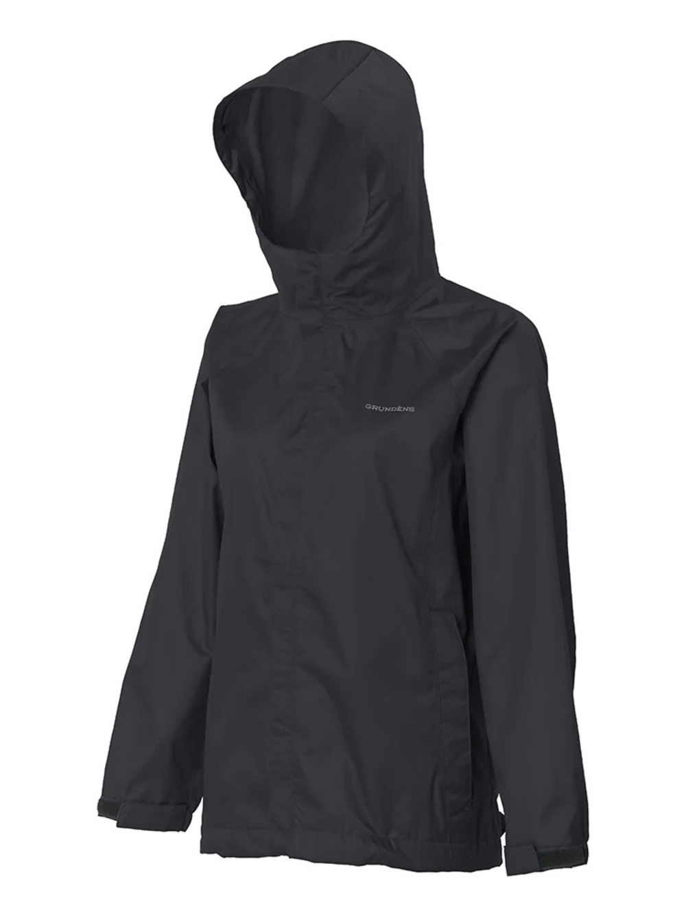 Grundens Womens Black weather watch Hooded Rain Jacket - Picture 4 of 6